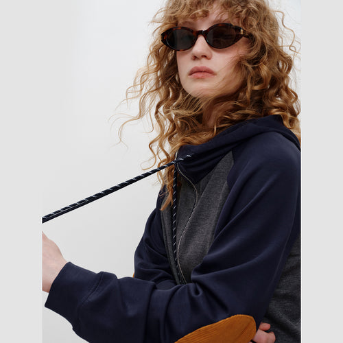 Hooded Color-Block Jacket