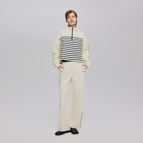 Sporty embroidered trousers