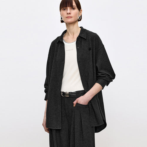 Meteor Grey Wool Shirt