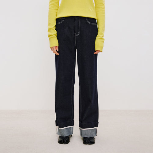 Relaxed Cuffed Jeans