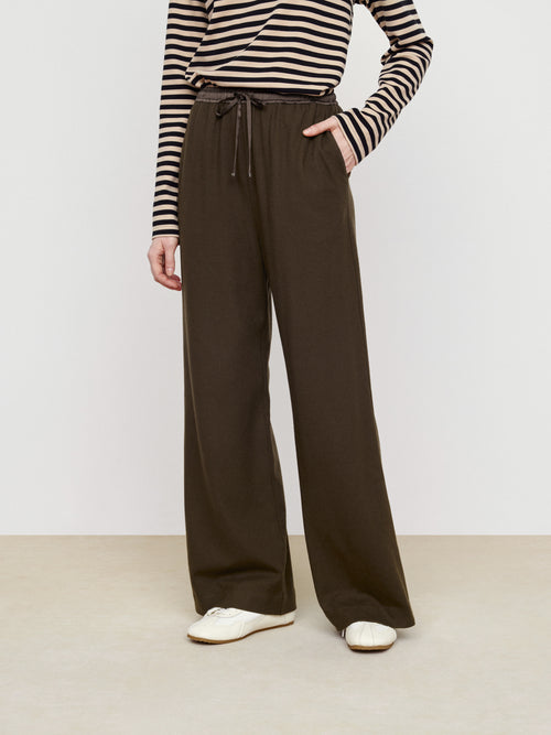 Mocha Wool Knitted Pants