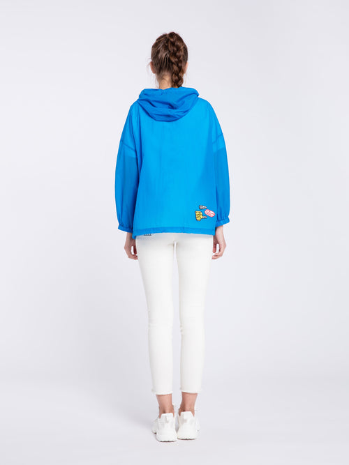 Blue Sports Hoodie - Urlazh New York