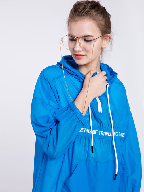 Blue Sports Hoodie - Urlazh New York