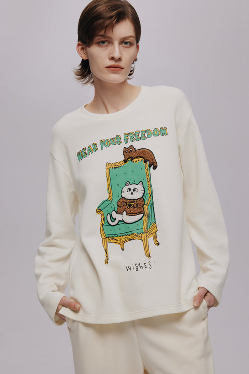 Easy Cat Long Sleeve Tee