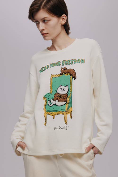 Easy Cat Long Sleeve Tee