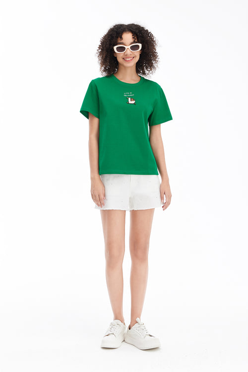 Cute Duckling Green Tee