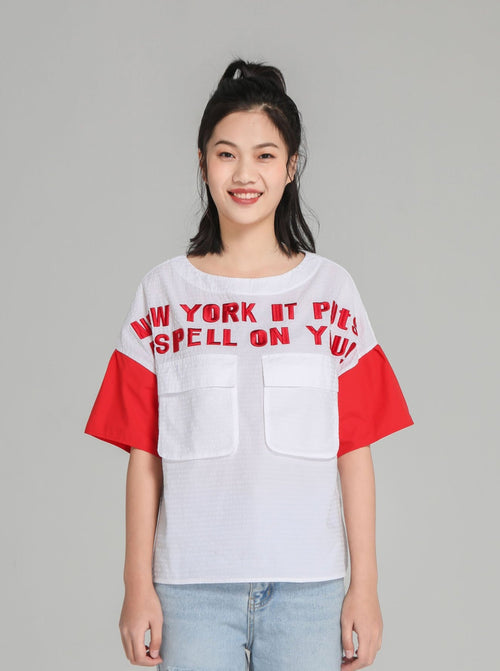 White & Red T-Shirt - Urlazh New York