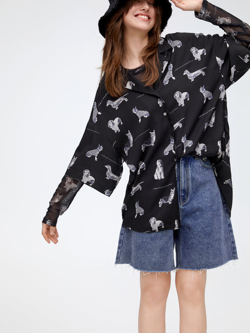 Chemise imprimée pour animaux de compagnie mignons