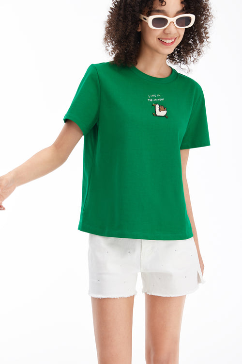 Cute Duckling Green Tee