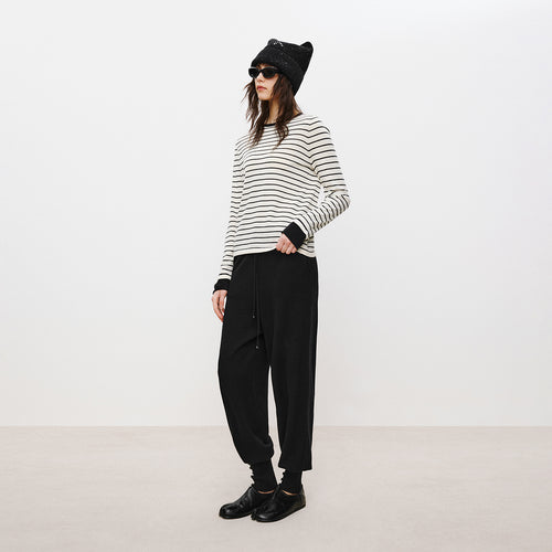 Black & White Fine Stripe Sweater