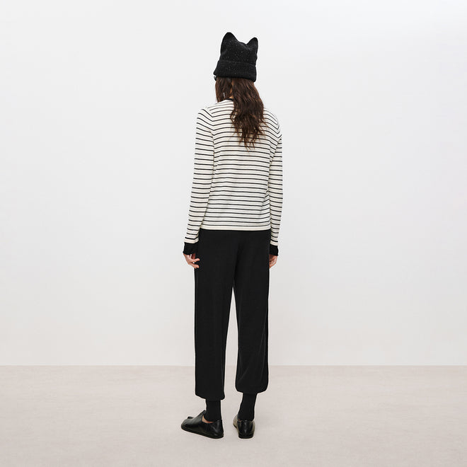 Black & White Fine Stripe Sweater