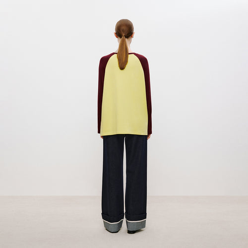 Color-Block Raglan Long Sleeve Tee