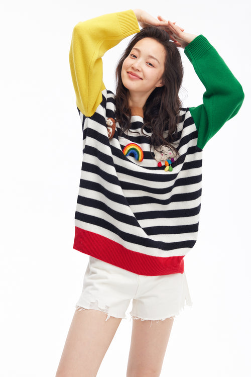 Fun Color Striped Sweater