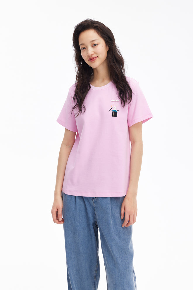 ピンクピンクTシャツ