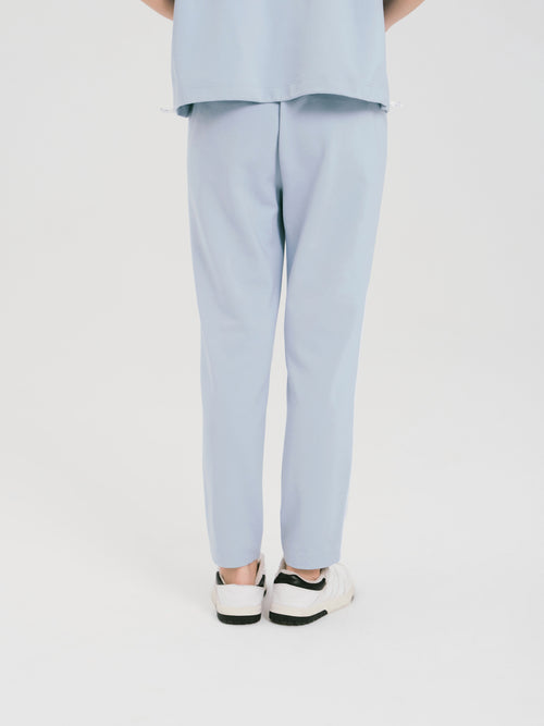Simple Casual Nine-Quarter Pants-Light Blue