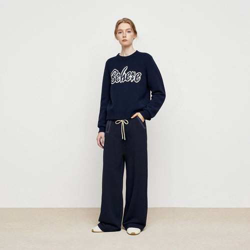 Tibetan Blue Milk Embroidered Pants