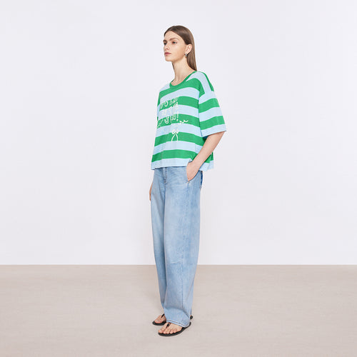 Sea Salt Stripe Knit T-shirt