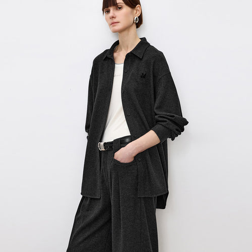 Meteor Grey Wool Shirt