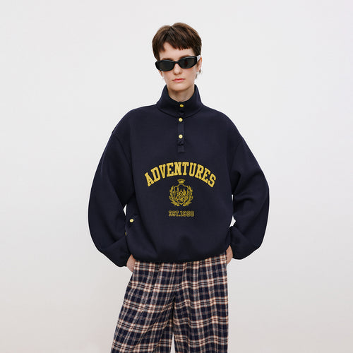 Slogan Navy Sweatshirt