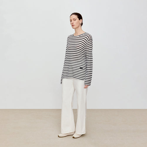 Drawstring White Jeans