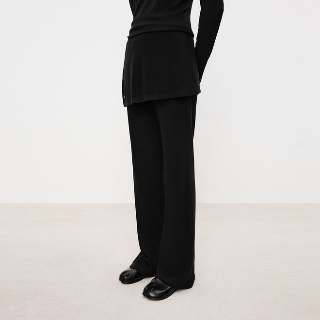 Detachable Overlay Flare Pants