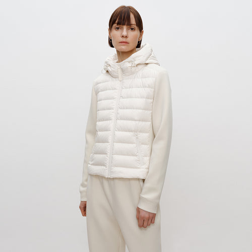 Hoodie-Panel Down Jacket