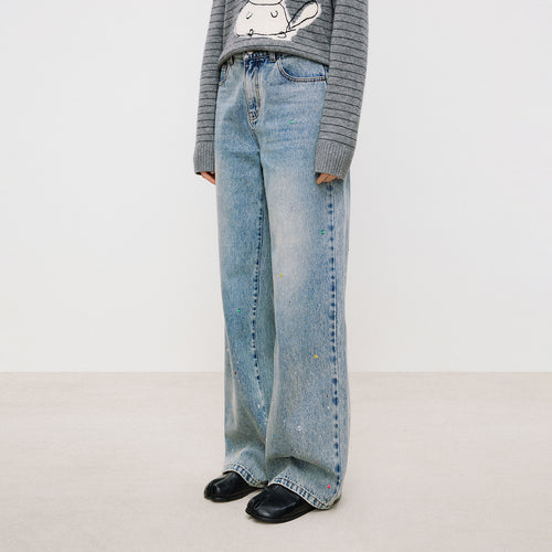 Colorful Rhinestone Jeans