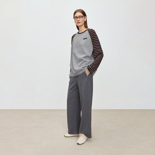 Carbon Gray Straight-Leg Sweatpants