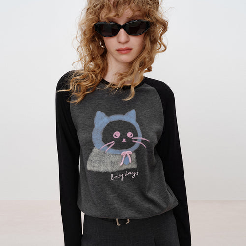 U.dengdeng Hooded Cat Tee