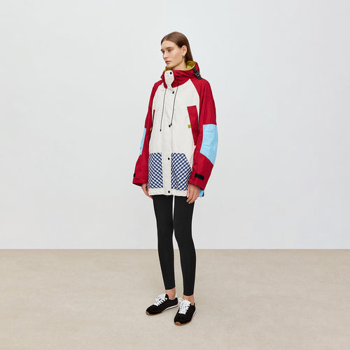 Color-Block Hooded Jacket