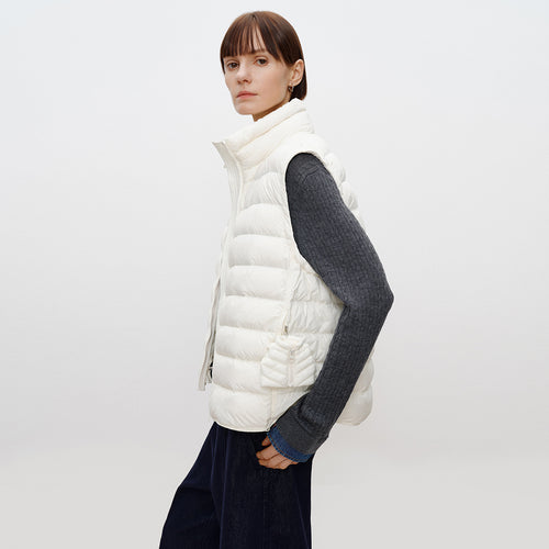 Ribbed Down Vest