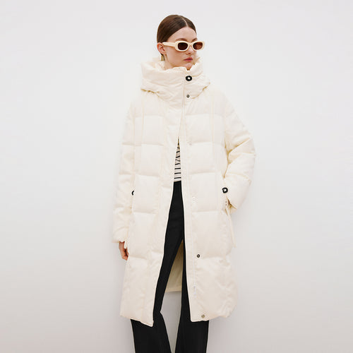 Cloud White Long Down Jacket