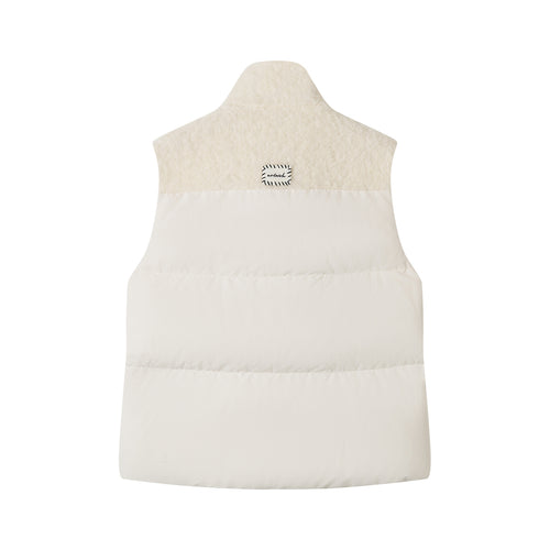 Circle Hair Spliced Down Vest