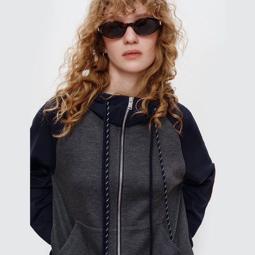 Hooded Color-Block Jacket