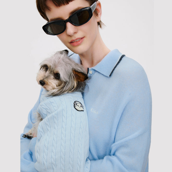 Baby Blue Pet Sweater