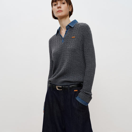 Oreo Mock-Layer Sweater