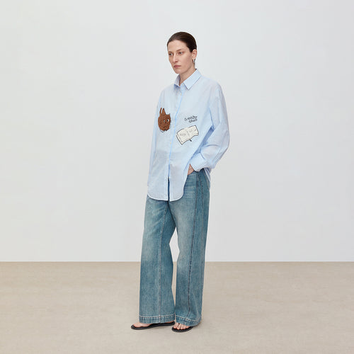 Reading Time Striped Shirt