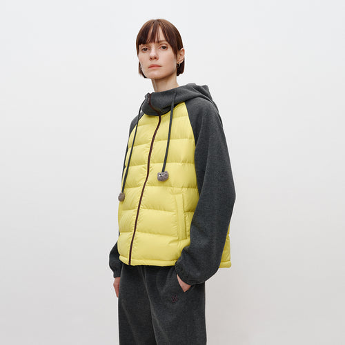 Grey & Yellow Down Jacket