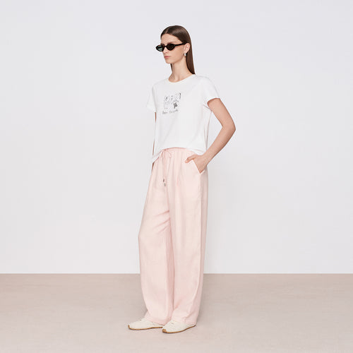 Cloud Pink Pleated Pants