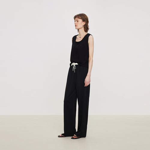 Patchwork waistband suit pants