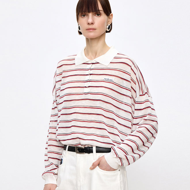 Coco Berry Stripe Knit Top