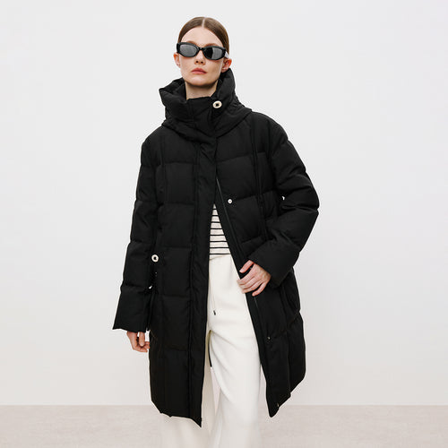 Midnight Black Long Down Jacket