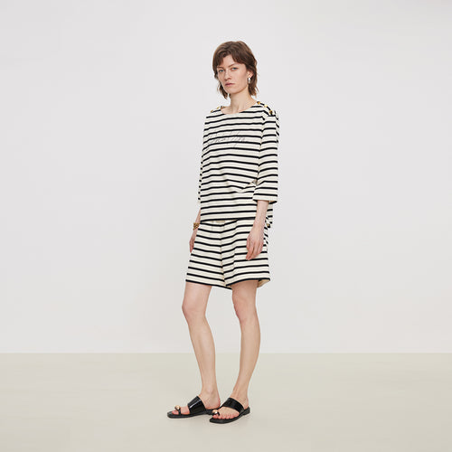 Striped Gold Button Set-Pants