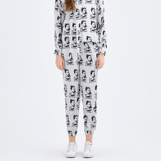 Black and White Newspaper Career Suit-Pants