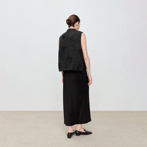 Acetate Minimalist Black Dress