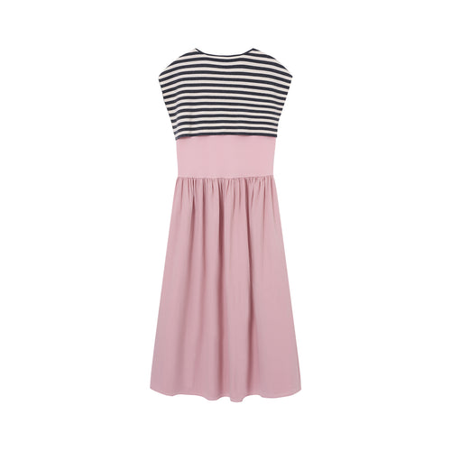 Ballet Knit & Woven Stripe Dress