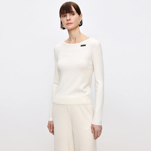 Cloud Coconut Off-Shoulder Sweater