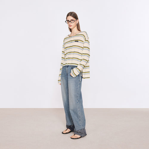 Mint Sea Salt Stripe Top Shirt