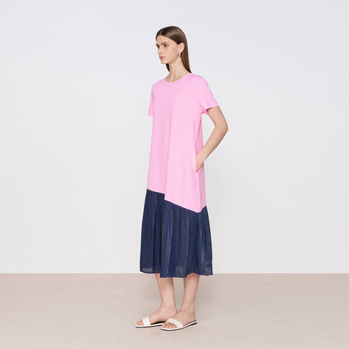 Blush Pink Color-Block Dress