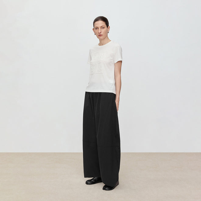 Black Relaxed Balloon Pants
